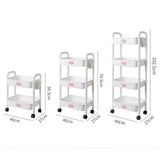 Maxbell Durable Rolling Cart Multifunctional for Bathroom Spices Baby Supplies 2 Tier