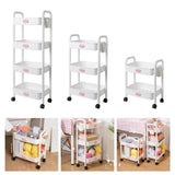 Maxbell Durable Rolling Cart Multifunctional for Bathroom Spices Baby Supplies 2 Tier