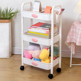 Maxbell Durable Rolling Cart Multifunctional for Bathroom Spices Baby Supplies 2 Tier