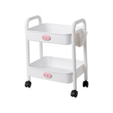 Maxbell Durable Rolling Cart Multifunctional for Bathroom Spices Baby Supplies 2 Tier