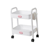 Maxbell Durable Rolling Cart Multifunctional for Bathroom Spices Baby Supplies 2 Tier