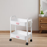 Maxbell Durable Rolling Cart Multifunctional for Bathroom Spices Baby Supplies 2 Tier