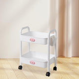 Maxbell Durable Rolling Cart Multifunctional for Bathroom Spices Baby Supplies 2 Tier