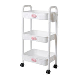 Maxbell Durable Rolling Cart Multifunctional for Bathroom Spices Baby Supplies 3 Tier