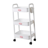 Maxbell Durable Rolling Cart Multifunctional for Bathroom Spices Baby Supplies 3 Tier