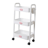 Maxbell Durable Rolling Cart Multifunctional for Bathroom Spices Baby Supplies 3 Tier