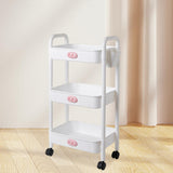 Maxbell Durable Rolling Cart Multifunctional for Bathroom Spices Baby Supplies 3 Tier