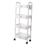 Maxbell Durable Rolling Cart Multifunctional for Bathroom Spices Baby Supplies 4 Tier