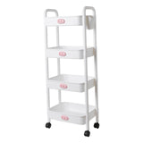 Maxbell Durable Rolling Cart Multifunctional for Bathroom Spices Baby Supplies 4 Tier