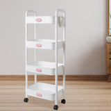 Maxbell Durable Rolling Cart Multifunctional for Bathroom Spices Baby Supplies 4 Tier