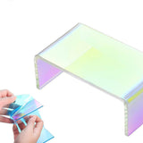 Maxbell 3Pieces Acrylic Display Stand Rainbow Color for Buffets Jewelry Retail Shoe