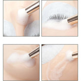 Maxbell 20 Pieces Lash Shampoo Brushes Cosmetic Lash cleaner Peel Off Remover Tool Argent