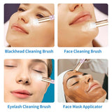 Maxbell 20 Pieces Lash Shampoo Brushes Cosmetic Lash cleaner Peel Off Remover Tool Argent