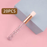 Maxbell 20 Pieces Lash Shampoo Brushes Cosmetic Lash cleaner Peel Off Remover Tool Argent