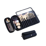 Maxbell Multi Use Travel Makeup Brush Holder Dustproof Large Capacity for Woman Black