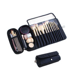 Maxbell Multi Use Travel Makeup Brush Holder Dustproof Large Capacity for Woman Black