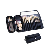 Maxbell Multi Use Travel Makeup Brush Holder Dustproof Large Capacity for Woman Black