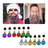 Maxbell Mustache Ornament Mini Christmas Beard Clip Unisex Wear Size 0.8x2inch 12 Balls