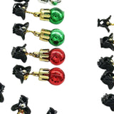 Maxbell Mustache Ornament Mini Christmas Beard Clip Unisex Wear Size 0.8x2inch 12 Balls 4 Bells