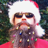 Maxbell Mustache Ornament Mini Christmas Beard Clip Unisex Wear Size 0.8x2inch 12 Balls 4 Bells