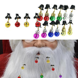 Maxbell Mustache Ornament Mini Christmas Beard Clip Unisex Wear Size 0.8x2inch 12 Balls 4 Bells