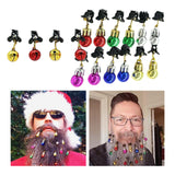 Maxbell Mustache Ornament Mini Christmas Beard Clip Unisex Wear Size 0.8x2inch 12 Balls 4 Bells