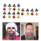 Maxbell Mustache Ornament Mini Christmas Beard Clip Unisex Wear Size 0.8x2inch 12 Bells