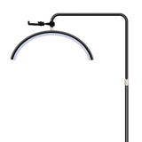 Maxbell Half Moon beauty Multifunction Fill Light Flexible Floor Lamp Black