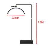 Maxbell Half Moon beauty Multifunction Fill Light Flexible Floor Lamp Black