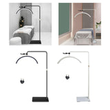 Maxbell Half Moon beauty Multifunction Fill Light Flexible Floor Lamp Black