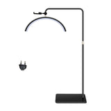 Maxbell Half Moon beauty Multifunction Fill Light Flexible Floor Lamp Black