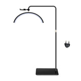 Maxbell Half Moon beauty Multifunction Fill Light Flexible Floor Lamp Black