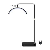 Maxbell Half Moon beauty Multifunction Fill Light Flexible Floor Lamp Black