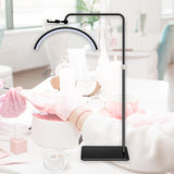 Maxbell Half Moon beauty Multifunction Fill Light Flexible Floor Lamp Black