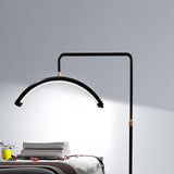 Maxbell Half Moon beauty Multifunction Fill Light Flexible Floor Lamp Black
