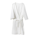 Maxbell Womens Disposable Bathrobe with Waist Belt Wrapper Loose for Traveling