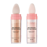 Maxbell Highlighter Powder Stick Sparkle Setting Powder Face Blusher for Makeup Pink
