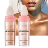 Maxbell Highlighter Powder Stick Sparkle Setting Powder Face Blusher for Makeup Pink