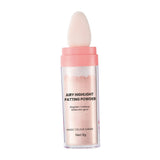Maxbell Highlighter Powder Stick Sparkle Setting Powder Face Blusher for Makeup Pink