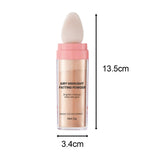 Maxbell Highlighter Powder Stick Sparkle Setting Powder Face Blusher for Makeup Aureate brown