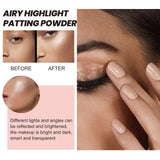 Maxbell Highlighter Powder Stick Sparkle Setting Powder Face Blusher for Makeup Aureate brown