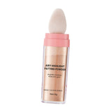 Maxbell Highlighter Powder Stick Sparkle Setting Powder Face Blusher for Makeup Aureate brown