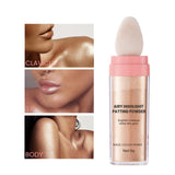 Maxbell Highlighter Powder Stick Sparkle Setting Powder Face Blusher for Makeup Aureate brown