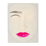 Maxbell 3D Eyebrow Eyeliner Practice Silicone Skin Lips Makeup Mannequin for Novice