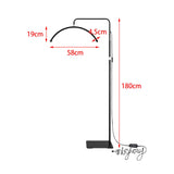 Maxbell Half Circle Light with Stand Adjustable Brightness Height Beauty Fill Light Black