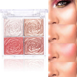 Maxbell Highlighter Eyeshadow Palette Highly Pigmented Professional Smooth Girl Stytle A