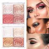 Maxbell Highlighter Eyeshadow Palette Highly Pigmented Professional Smooth Girl Stytle B