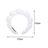 Maxbell Sponge Headband Nonslip Lovely Gifts for Skincare Cosmetic Removal Shower White