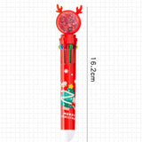 Maxbell 10 Colors Ballpoint Pen Retractable Ballpoint Pen 10 in 1 for Gift Children Elk