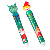 Maxbell 10 Colors Ballpoint Pen Retractable Ballpoint Pen 10 in 1 for Gift Children Elk